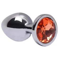 Plug Anal Médio 8,2 x 3,4 Cm Metalizado Dourado