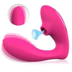 Vibrador com Sucção 10 modos de vibração Sugador Clitóris Recarregável